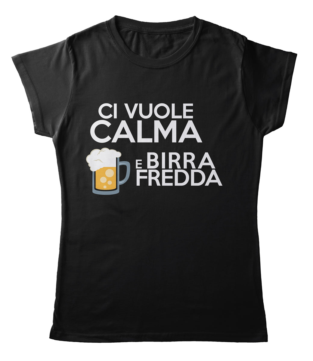 T-Shirt Uomo - Ci vuole Calma e Birra fredda - MyDigitalPrint