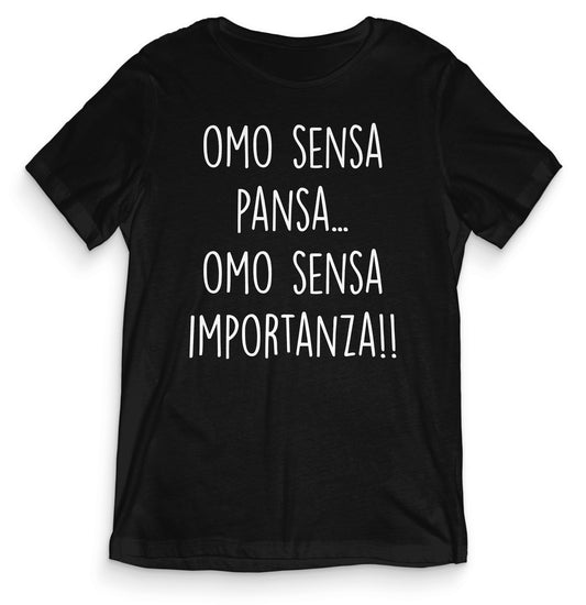 TeesBlitz T-Shirt divertente - Omo sensa pansa - tee23-009