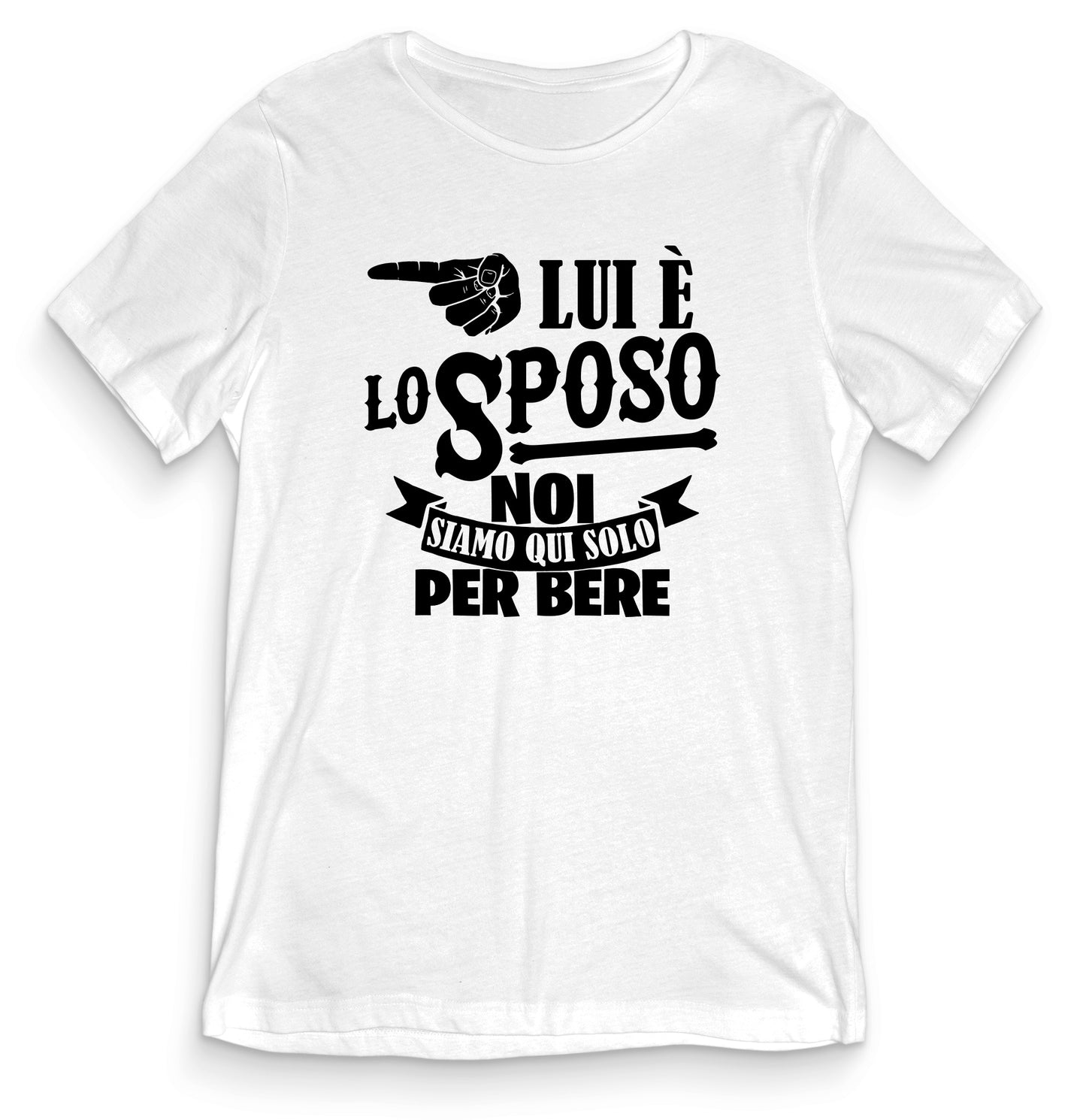 TeesBlitz T-Shirt Uomo ADDIO CELIBATO - Lui è lo sposo - teeADNC-004