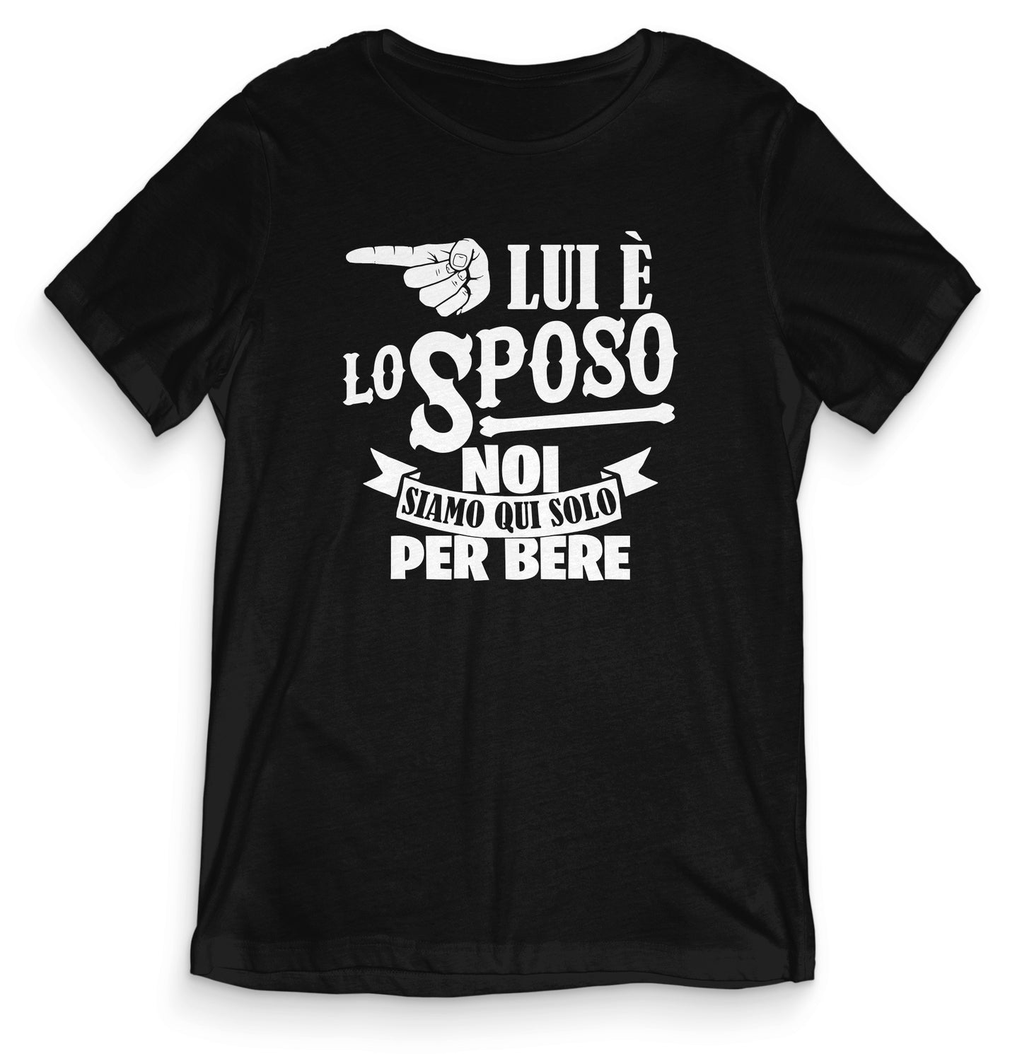 TeesBlitz T-Shirt Uomo ADDIO CELIBATO - Lui è lo sposo - teeADNC-004