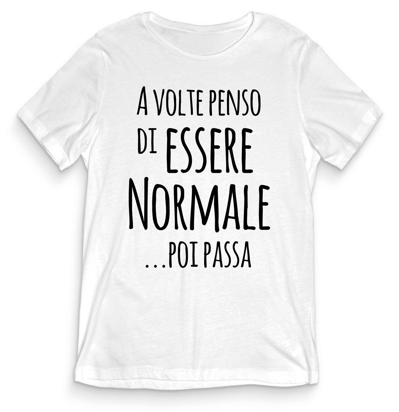 TeesBlitz T-Shirt divertente - A volte penso di essere normale ...poi passa - tee21-006