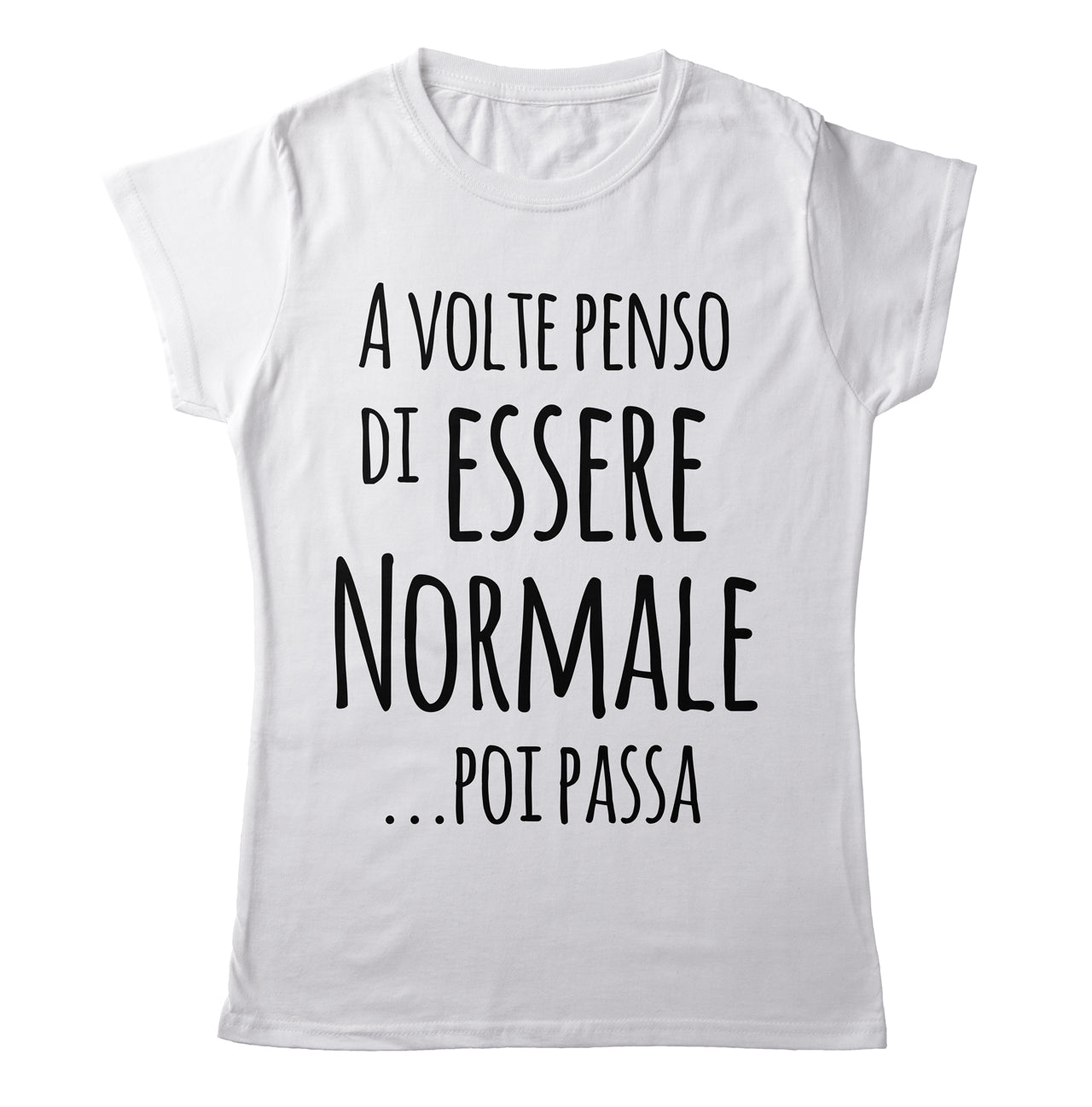 TeesBlitz T-Shirt divertente - A volte penso di essere normale ...poi passa - tee21-006