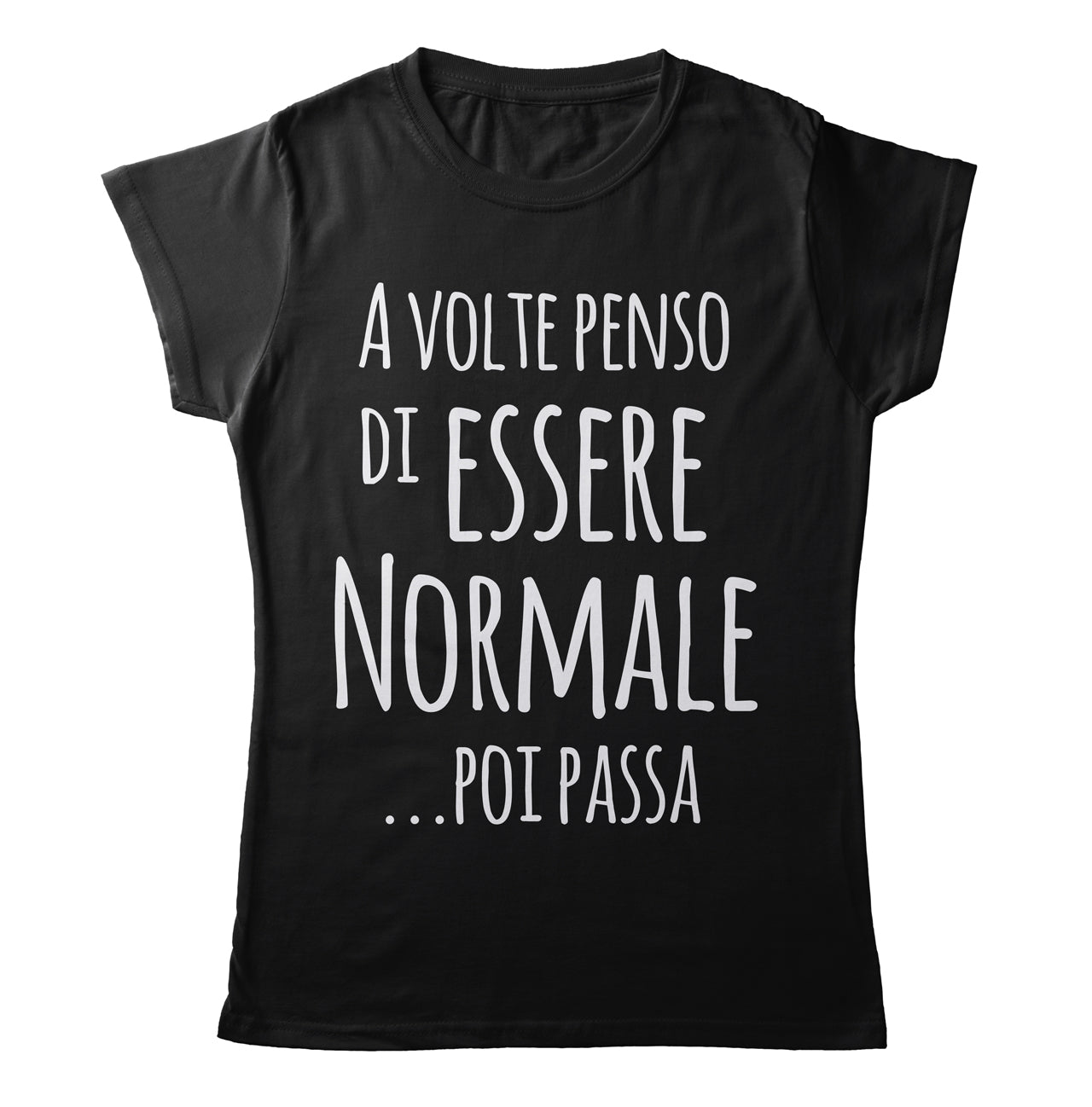 TeesBlitz T-Shirt divertente - A volte penso di essere normale ...poi passa - tee21-006