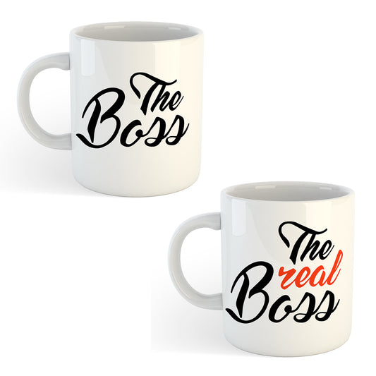 Set 2 Tazze Mug Divertente - Boss & The Real Boss