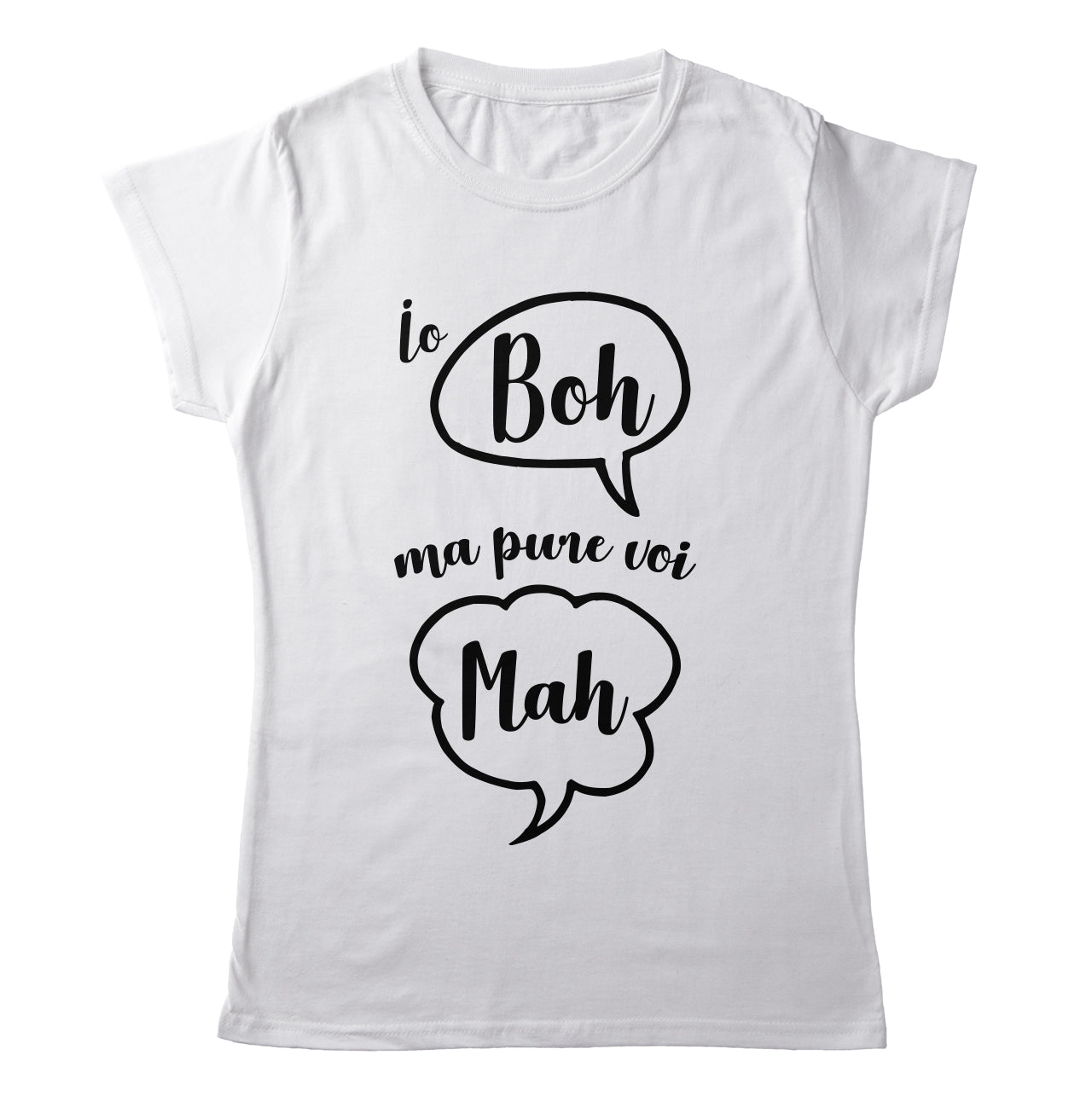 TeesBlitz T-Shirt divertente - Io boh ma pure voi mah - tee21-020