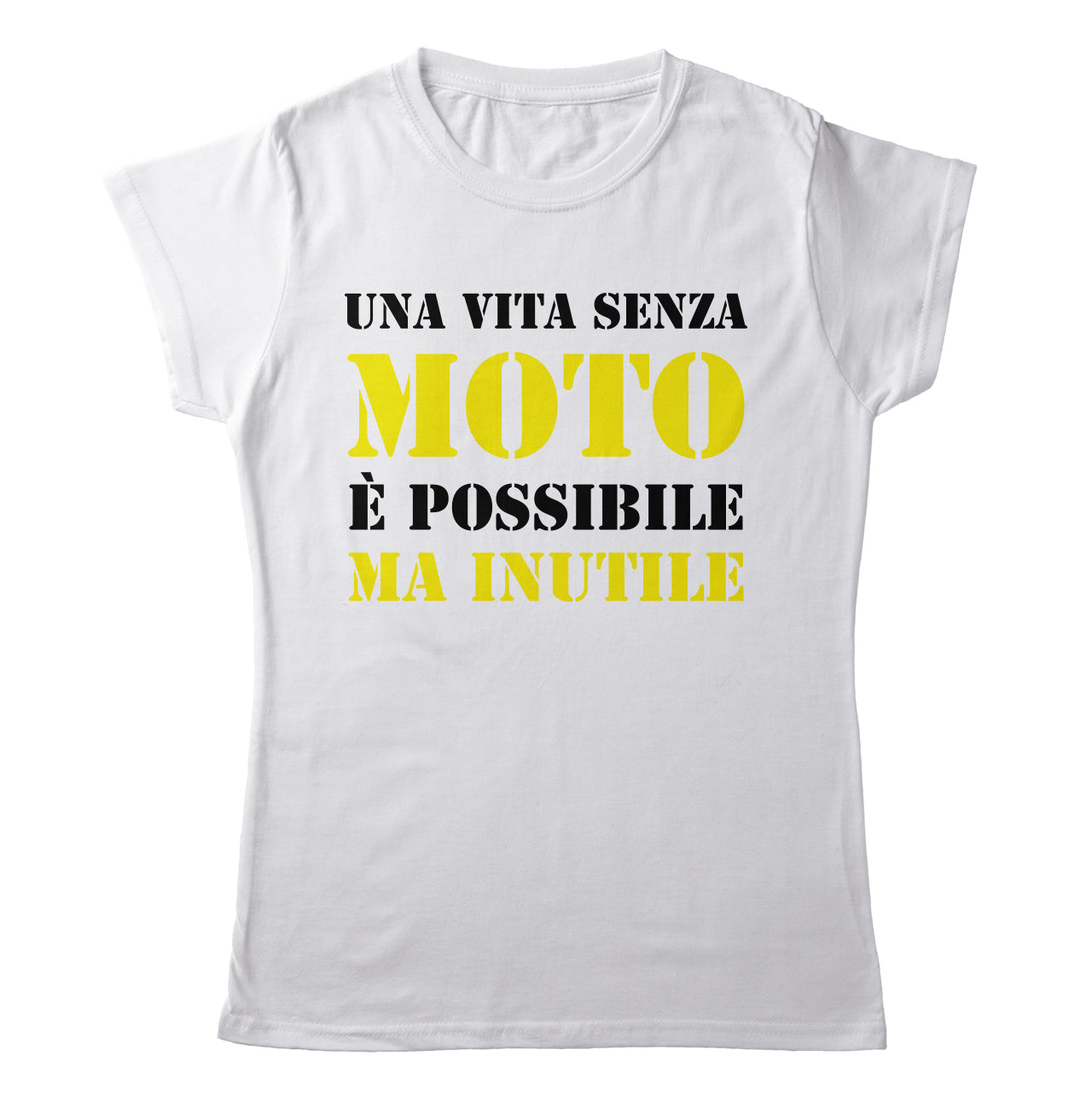 TeesBlitz T Shirt divertente Una vita senza moto e possibile ma inutile tee21 021