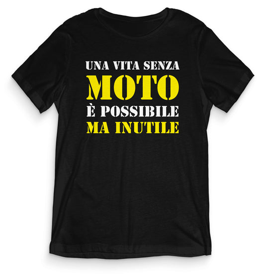 TeesBlitz T-Shirt divertente - Una vita senza moto è possibile ma inutile - tee21-021